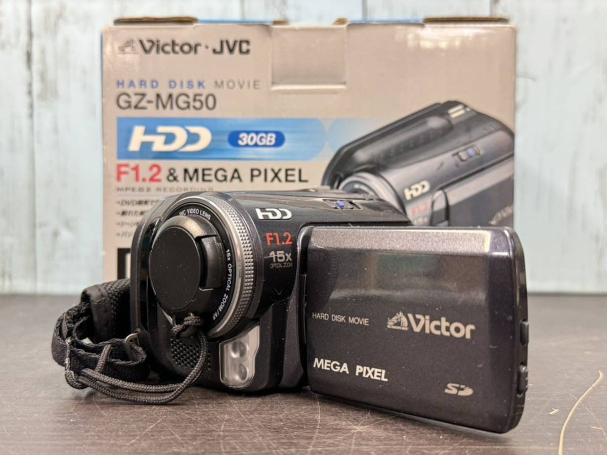 aw027 Victor JVC GZ-MG50 Everio ビデオカメラ ビクター HDD 30GB _画像1