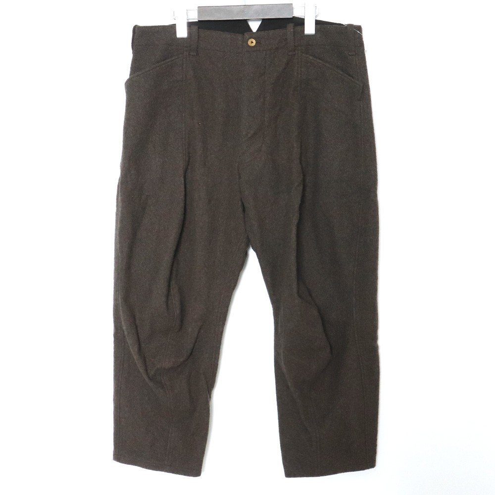 ARAKI YUU Curved Cropped Pants  размер  1 Charcoal Ligth Brown TEP08-TEKOWO02 ...  шерсть   брюки   ...