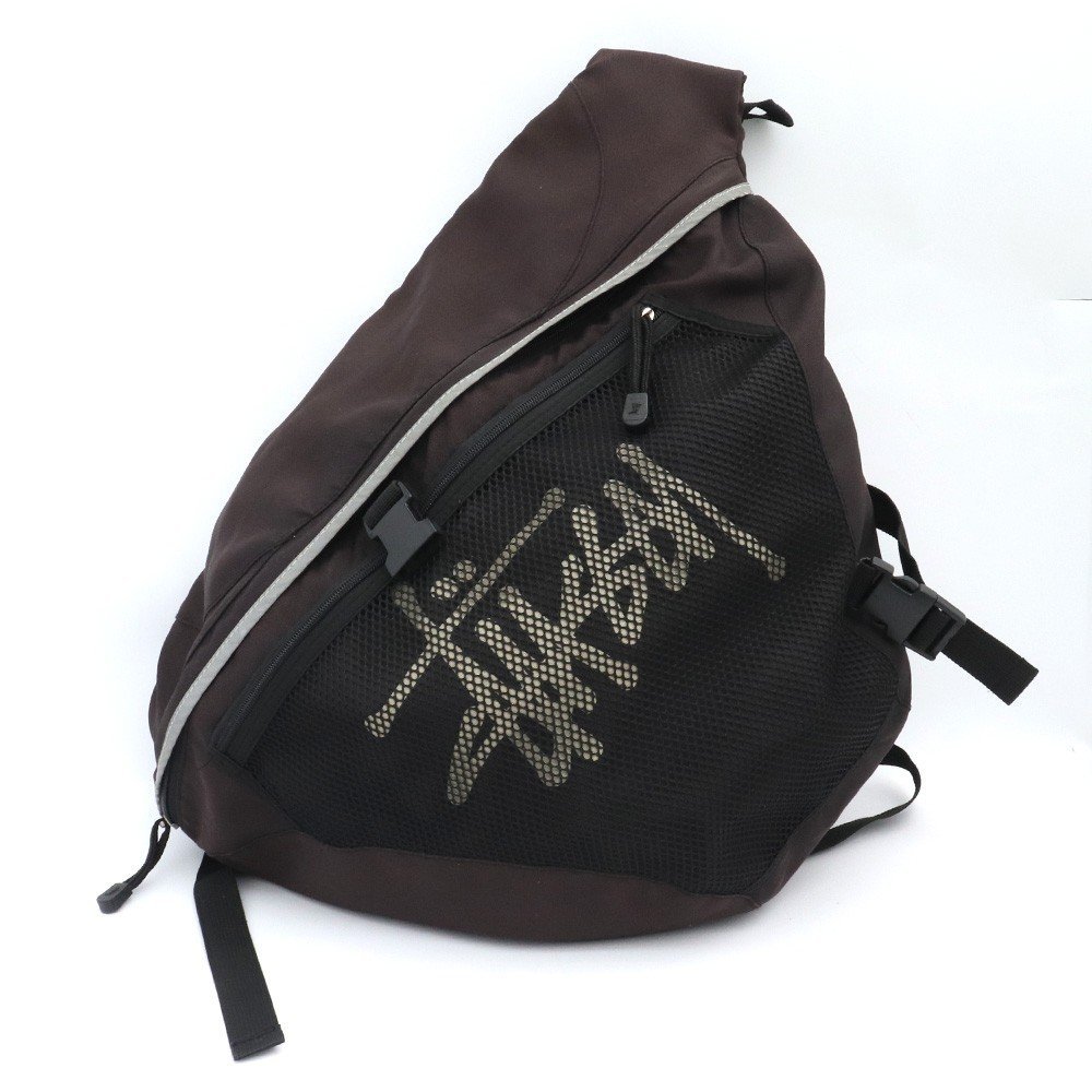 OLD STUSSY 90s ワンショルダーバッグ Fサイズ ブラック オールドステューシー shoulder bag 鞄 カバン
