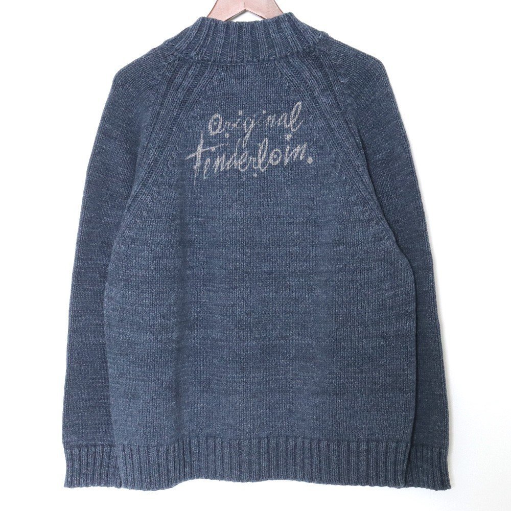 TENDERLOIN 19AW MOCK NECK COTTON KNIT Lサイズ ネイビー テンダーロイン モックネックコットンニット セーター_画像2