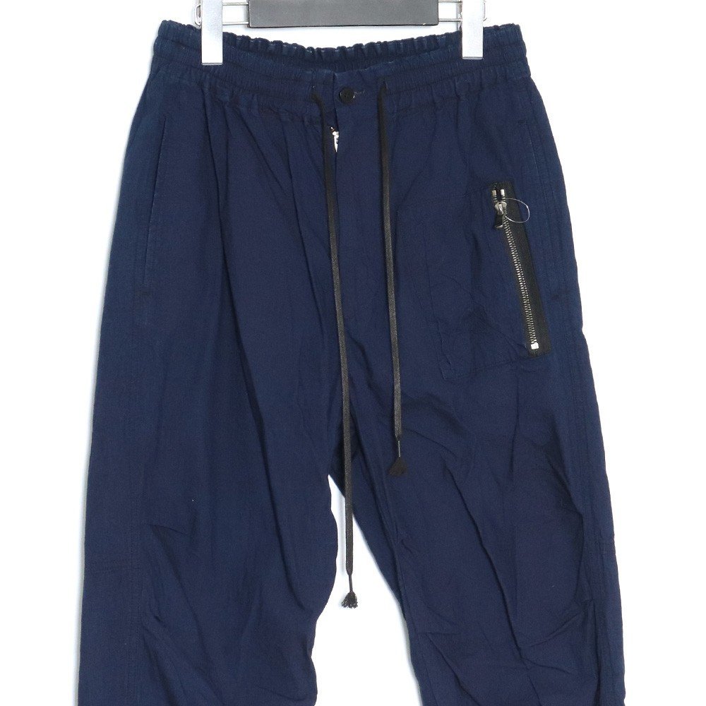 THE VIRIDI-ANNE インディゴコットンリブジョガーパンツ サイズ1 ネイビー VI-3487-04 ザヴィリジアン Indigo Cotton Jogger Pants_画像3