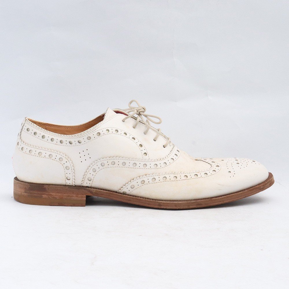 PAUL SMITH Perforated Leather Wingtip Lace Up Shoes サイズ6 ホワイト 461405 M007 ポールスミス ウイングチップ シューズ ブーツ_画像2