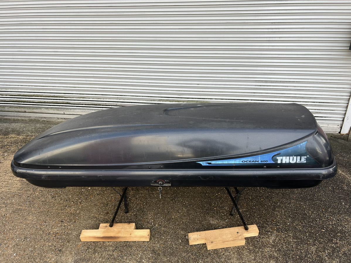 引取限定(大阪府枚方市) THULE SWEDEN OCEAN600ルーフボックス 左開き (約)長190×幅63×高37cm オーシャン600 ジェットバック スーリー_画像1