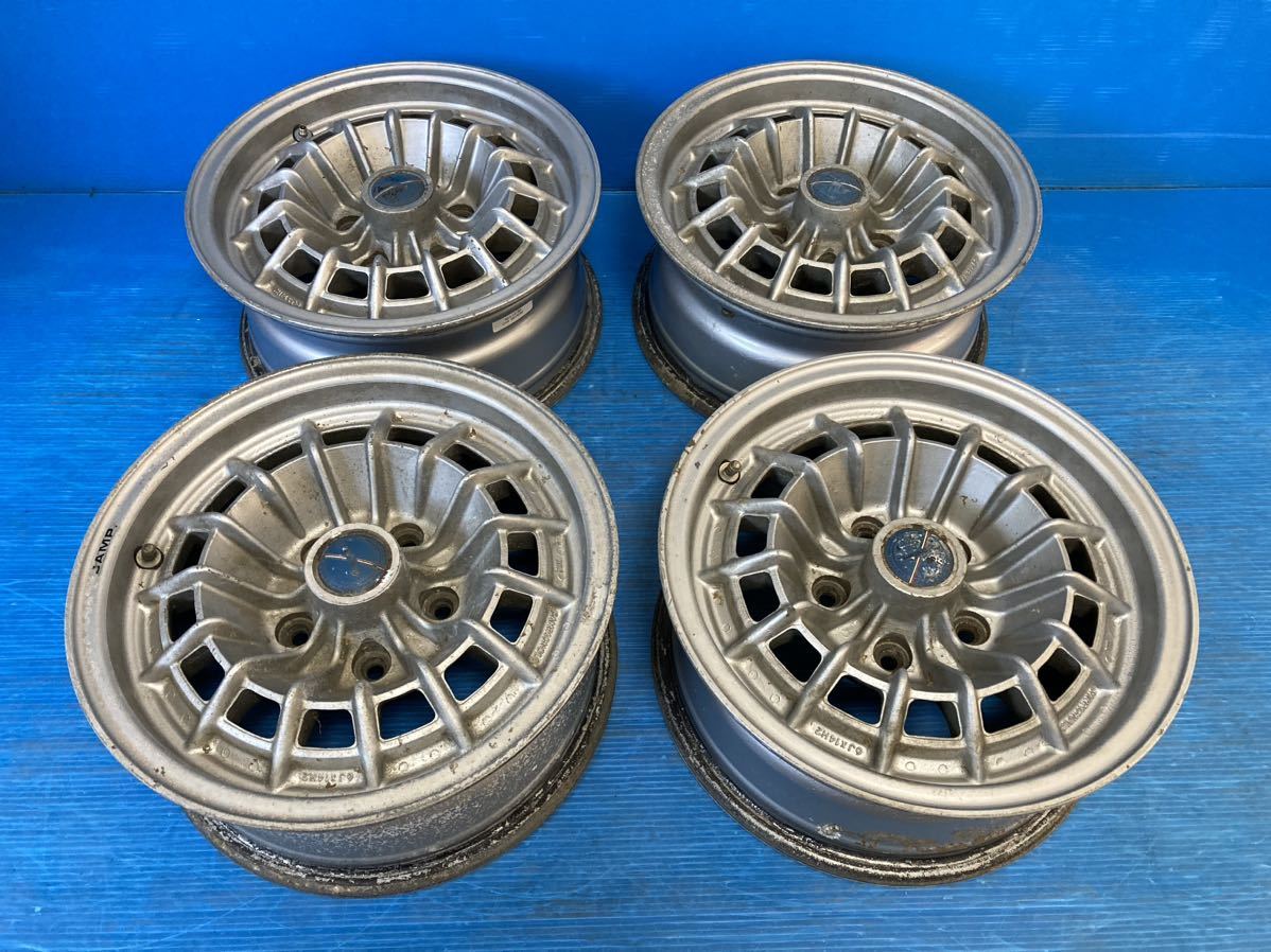 CAMPAGNOLO カンパニョーロ　14インチ　14×6J　6.5　114.3/5H 　中古4本　ジャンク品　旧車　トヨタ　ダットサン等_画像1