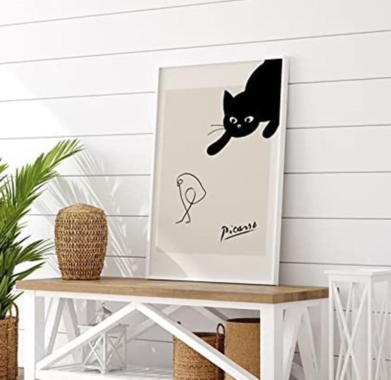 キャンバスアートポスター ピカソ 猫 オリジナルアート作品　A2サイズ _画像5