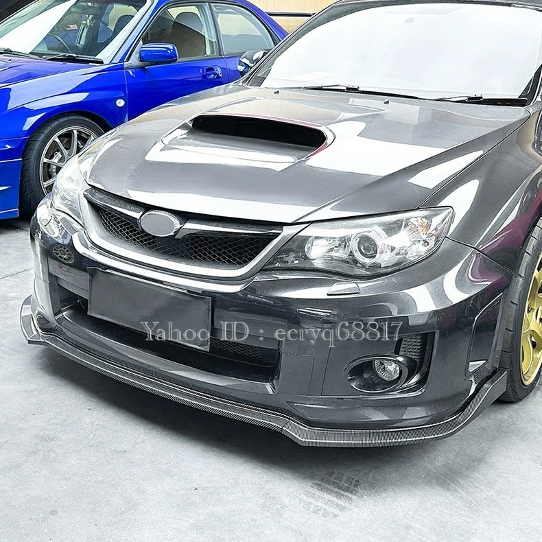 送料無料 SUBARU GR GV型インプレッサ WRX 用 フロントリップ GRB GRF GVB GVF WRX STI スポイラー エアロ ブラック&カーボン調選択可_画像9