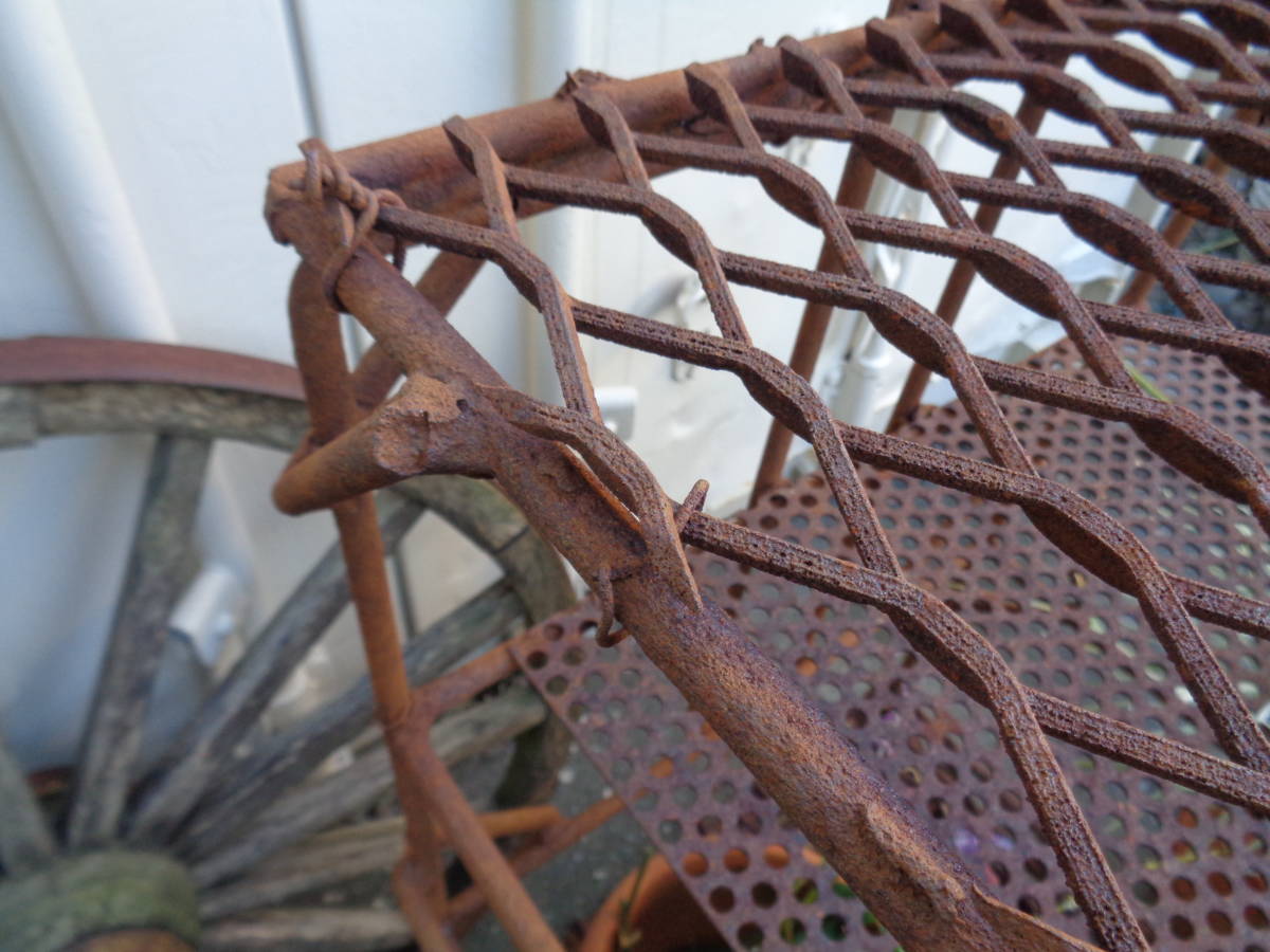  antique iron made gardening rack 3 step display shelf secondhand goods 