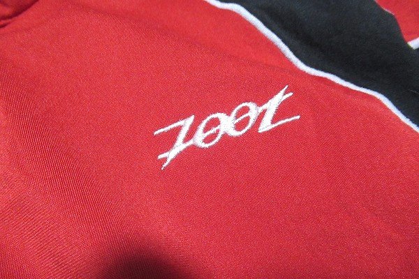 N6506:Zoot（ズート）フルジップ長袖サイクルジャージ/赤×黒/LG/自転車トライアスロン：5_画像4