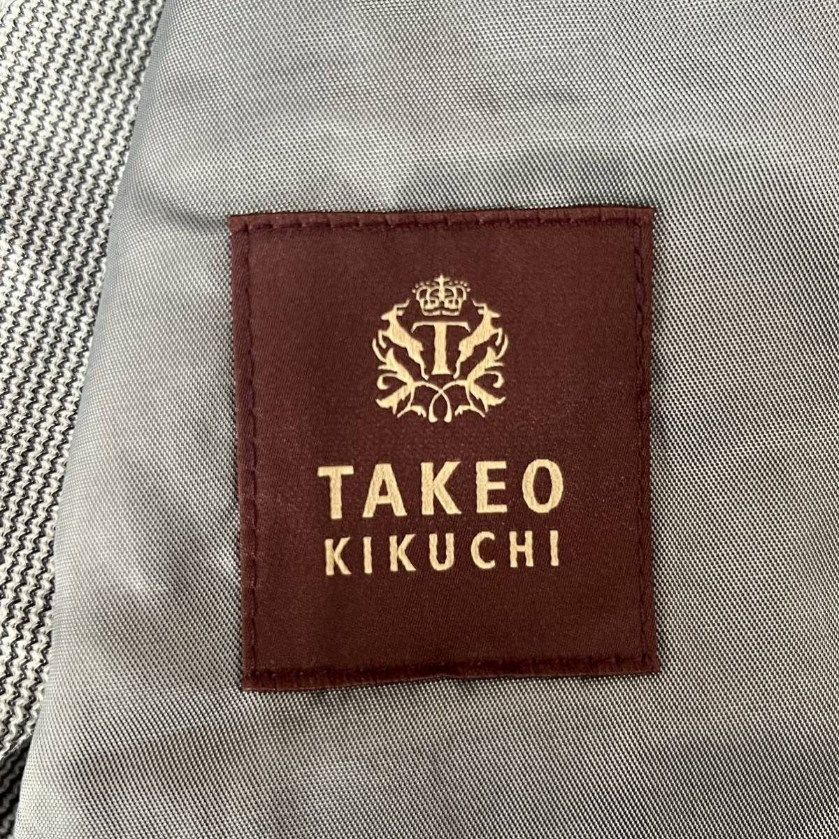 【TAKEO KIKUCHI】タケオキクチ テーラードジャケット 背抜き コットン 綿100% ブレザー シングル 薄手 グレー メンズ サイズ3/Y1907YY_画像8
