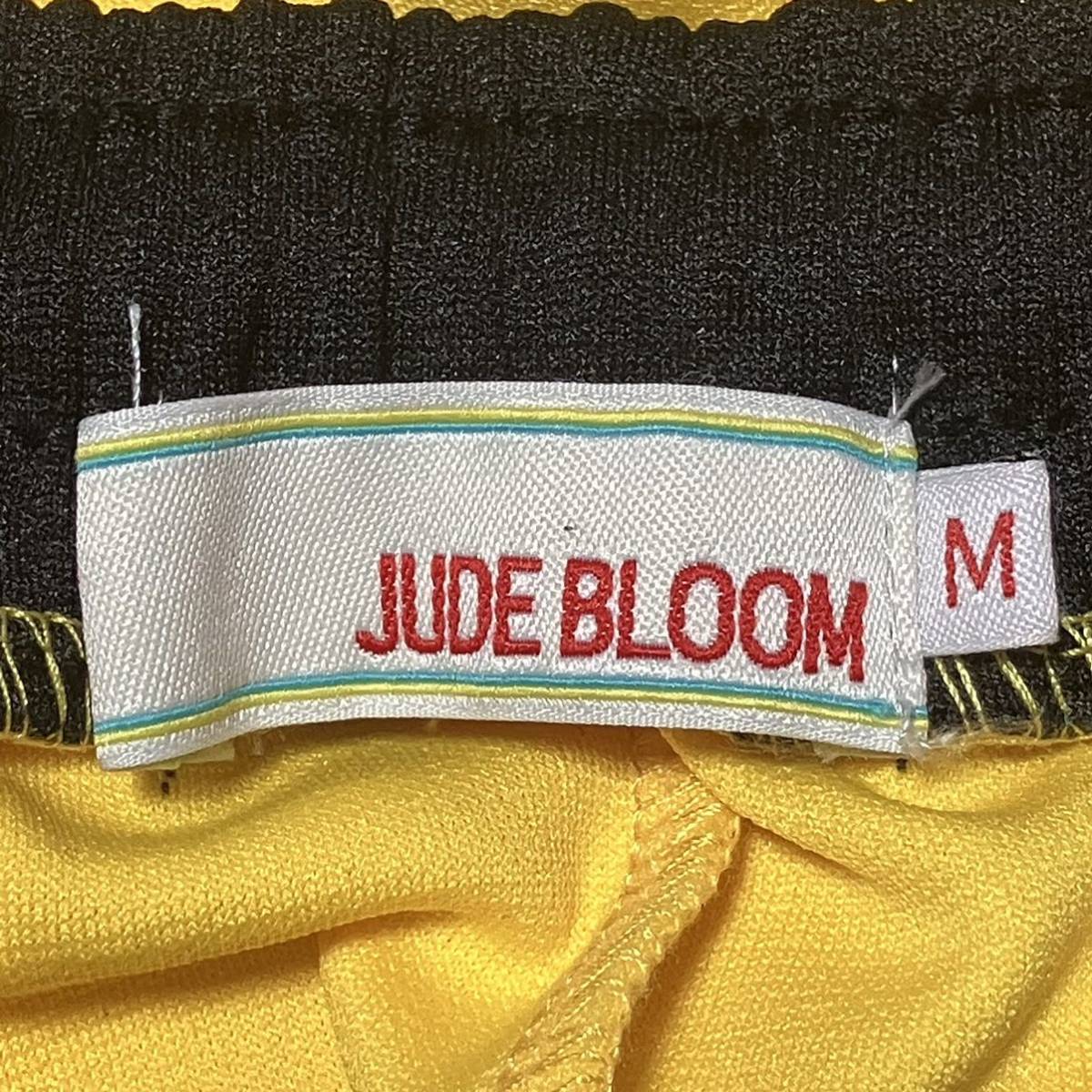 【JUDE BLOOM】ジュードブルーム トラックパンツ ジャージ 蛍光イエロー 腰紐ありチェック柄 バックプリントスポーツ 運動 メンズM/Y1031ooの画像7