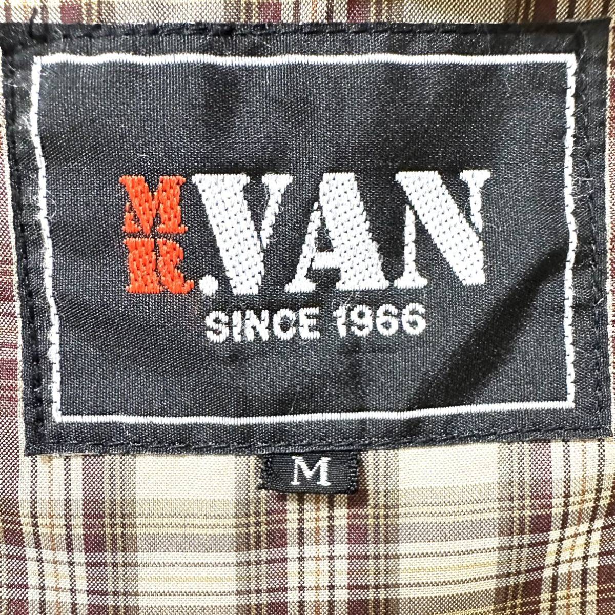 【MR.VAN】ミスターバン ナイロンジャケット ジャンパー ジップアップ カジュアル タウンユース ブラウン メンズ サイズM/Y1287QQ_画像8