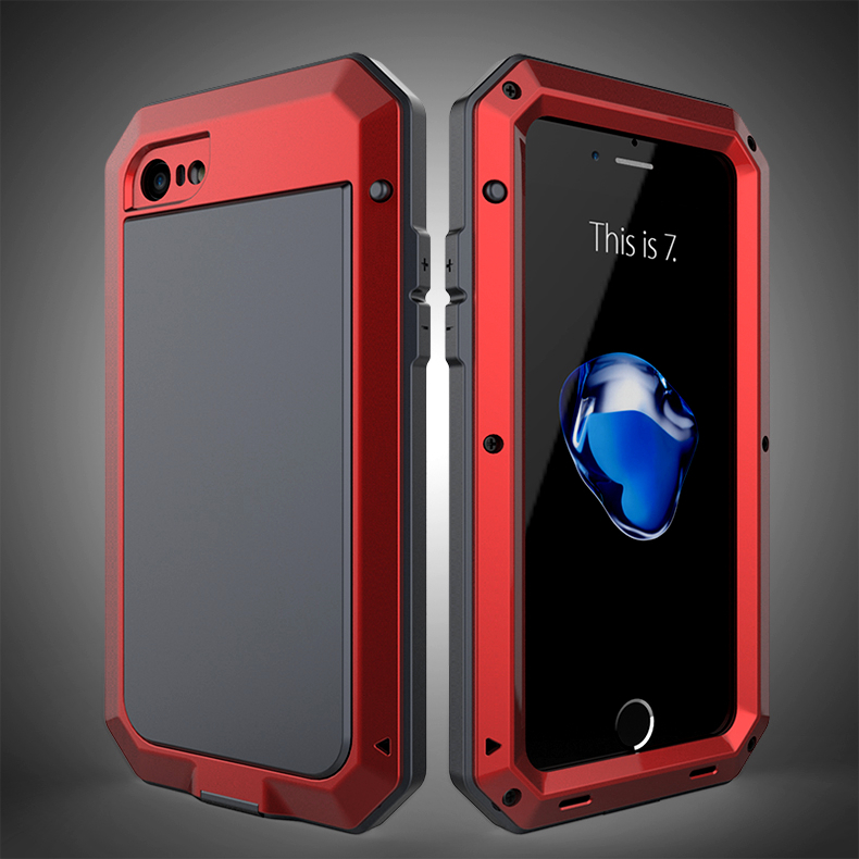 送料無料 iPhone7 8 iPhone SE2 SE3 耐衝撃防振防水 指紋認証対応 地上最強アルミケース M全５色 全面保護 iPhone 7 8 3代２代 フルーカバ_画像3