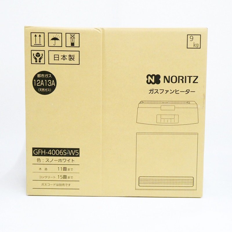 未開封　NORITZ ノーリツ　ガスファンヒーター　GFH-4006S-W5　都市ガス　12A・13A用　暖房器具＜O1239＞D1_画像1