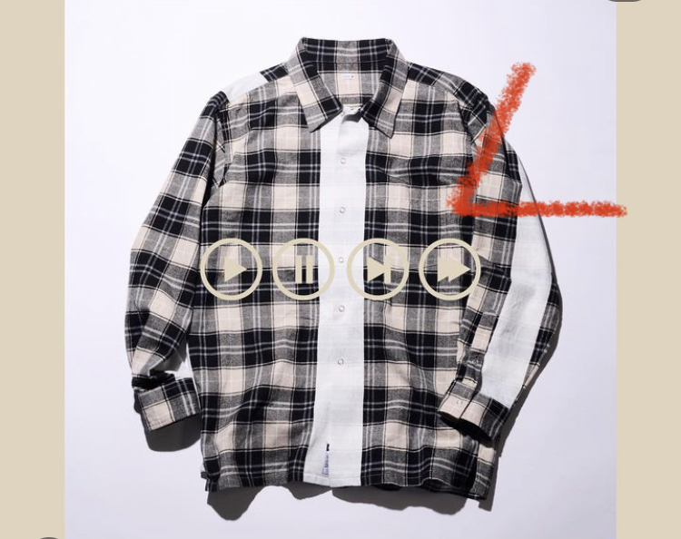 【新品正規】ベージュ L / 23ss SEQUEL SQ-23SS-SH-02 / シークエル line check shirt fragment FRGMT ネルシャツ_画像1