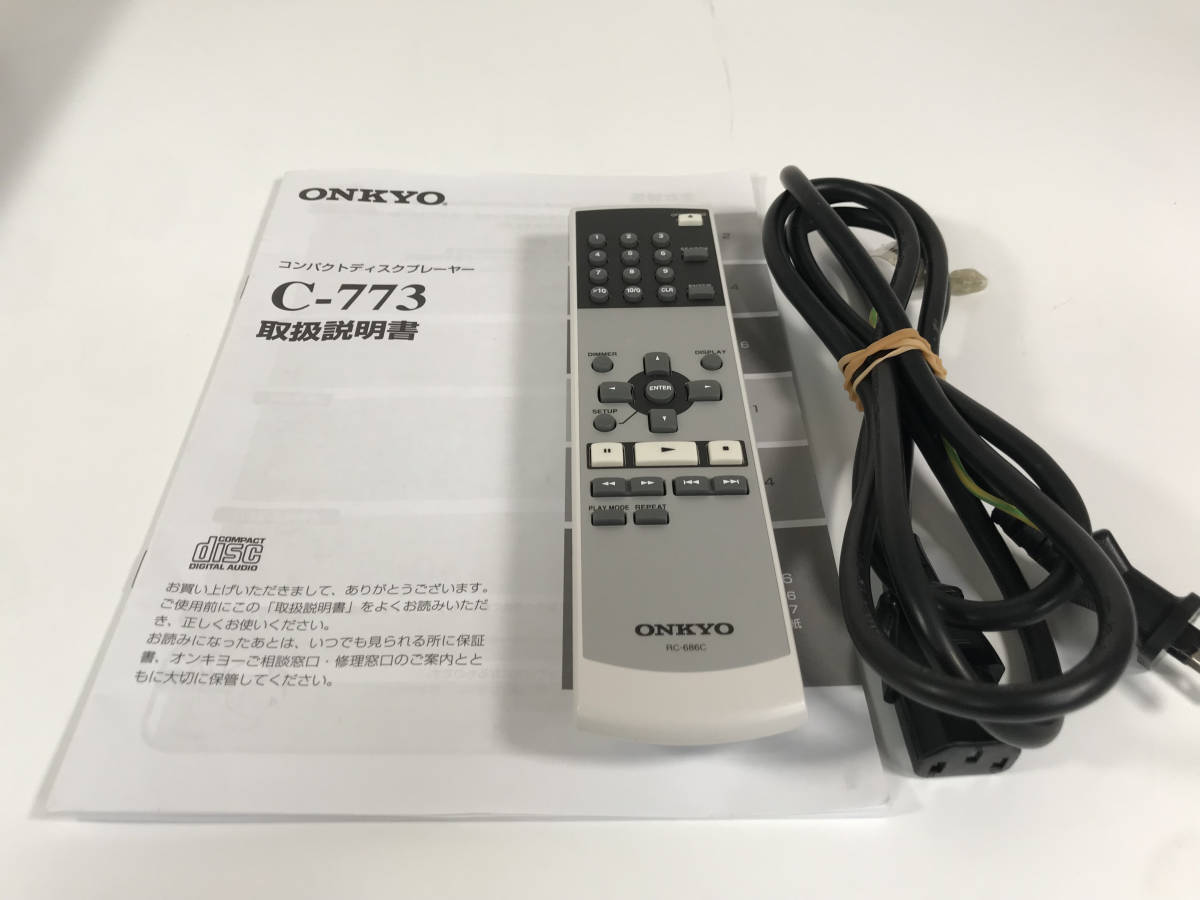 オンキョー ONKYO C-773 CDプレーヤー リモコン付き 動作品_画像8