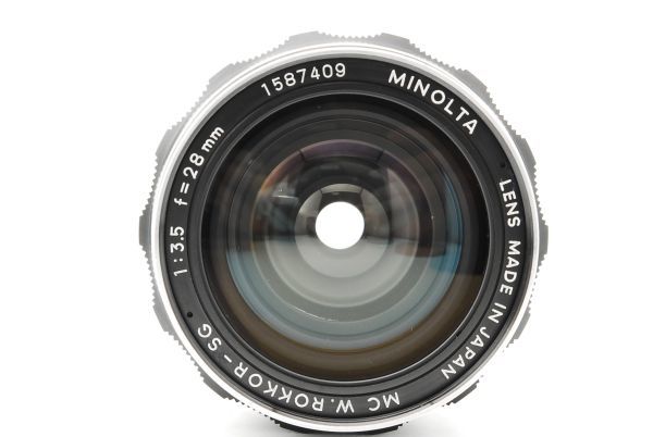 ミノルタ MINOLTA MC W.ROKKOR-SG 28mm F/3.5 広角レンズ　-231_画像2