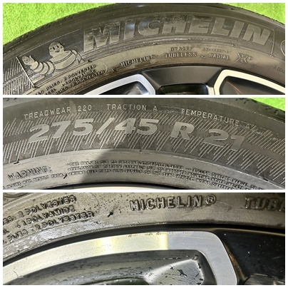 ベンツ AGM GLE53 GLEクラス W167 純正 21インチ ホイール ４本 MICHELIN 2020年製 315/40R21 275/45R21 ５穴 112＜中古＞の画像6