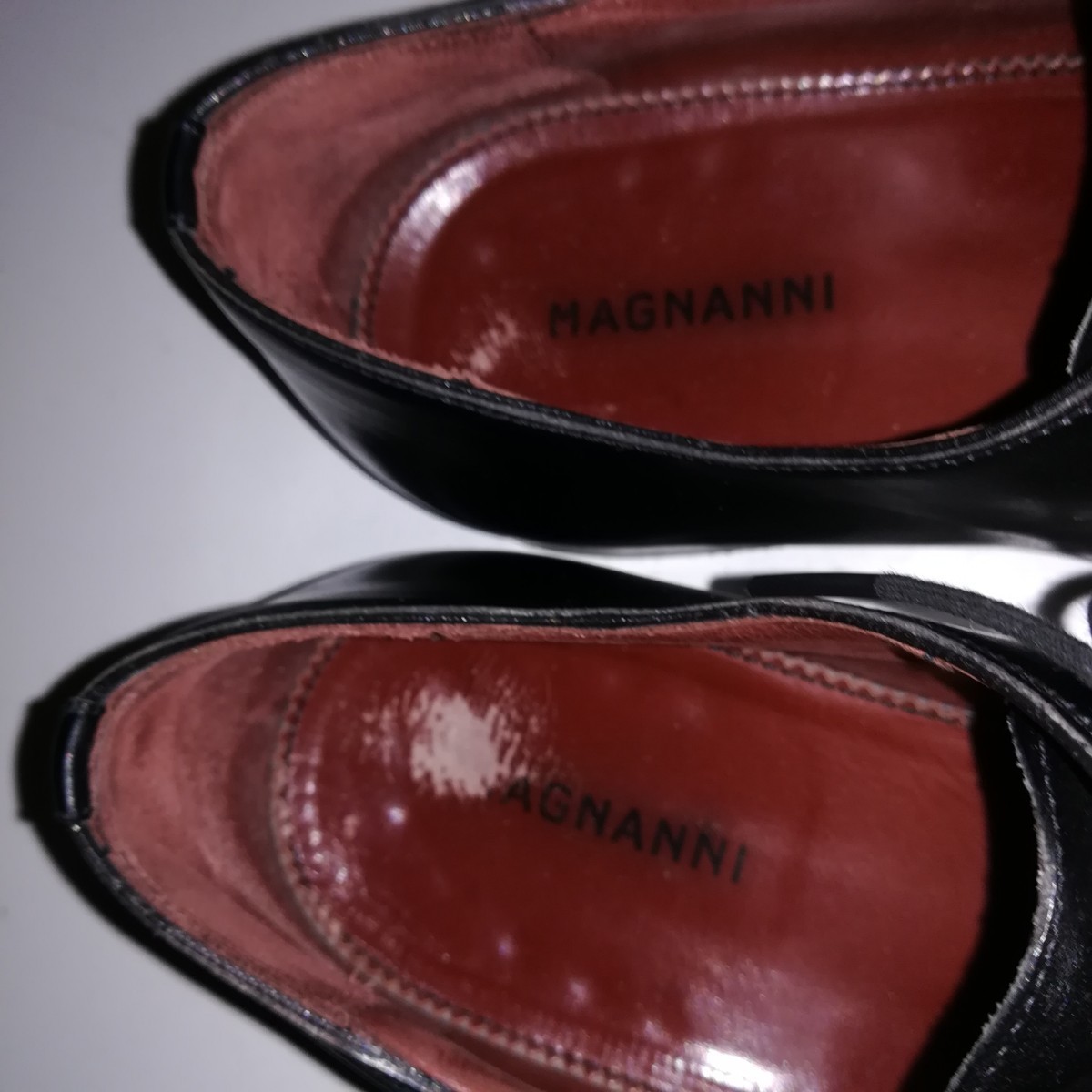 3988 ★マグナーニ Magnanni★ 18897 オパンケ製法 レザーシューズ 38 24.5cm程度 黒 ドレスシューズ ビジネス 高級革靴 紳士靴 本革_画像8