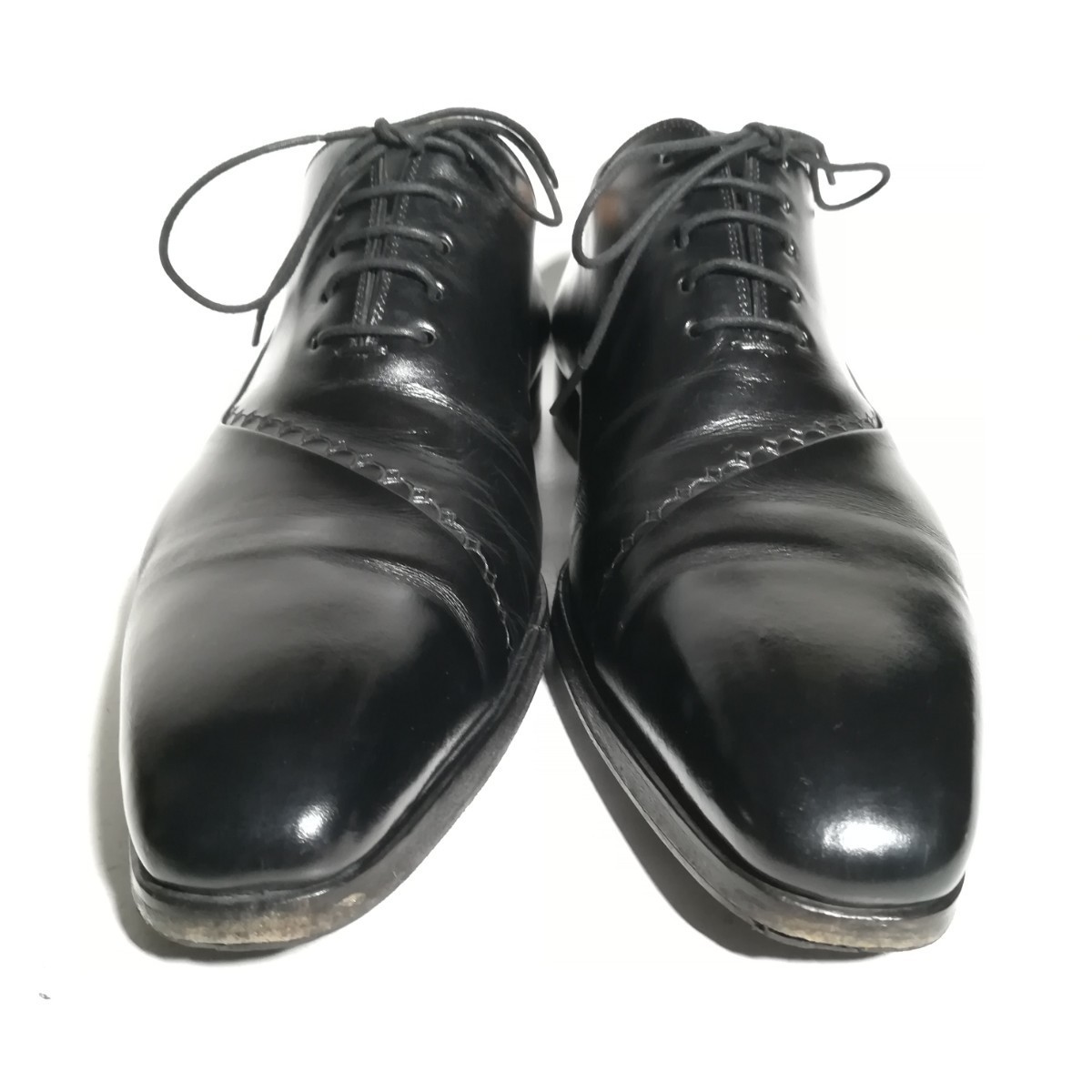 3988 ★マグナーニ Magnanni★ 18897 オパンケ製法 レザーシューズ 38 24.5cm程度 黒 ドレスシューズ ビジネス 高級革靴 紳士靴 本革_画像4