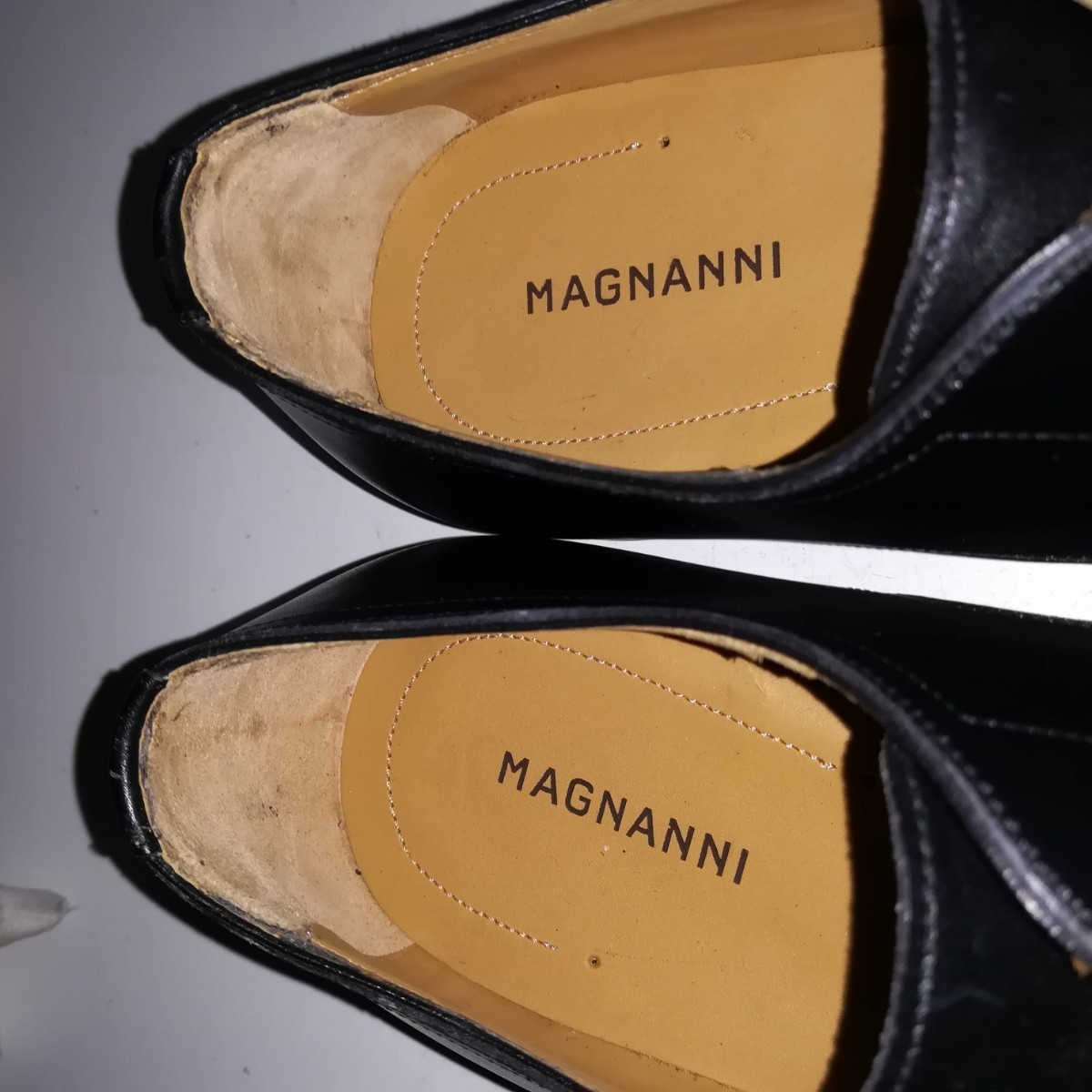 4010 【新品同様・試着程度】 ★マグナーニ Magnanni★ 21232 Uチップ 38 24.5cm程度 黒 ドレスシューズ ビジネス 高級革靴 紳士靴 本革_画像7