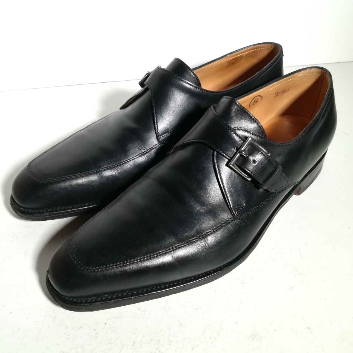 4011 英国製 ★ジョンロブ John Lobb★ 1306 Horsley 6 1/2E 25.0cm 黒 ドレスシューズ ビジネス 高級革靴 紳士靴 本革_画像1