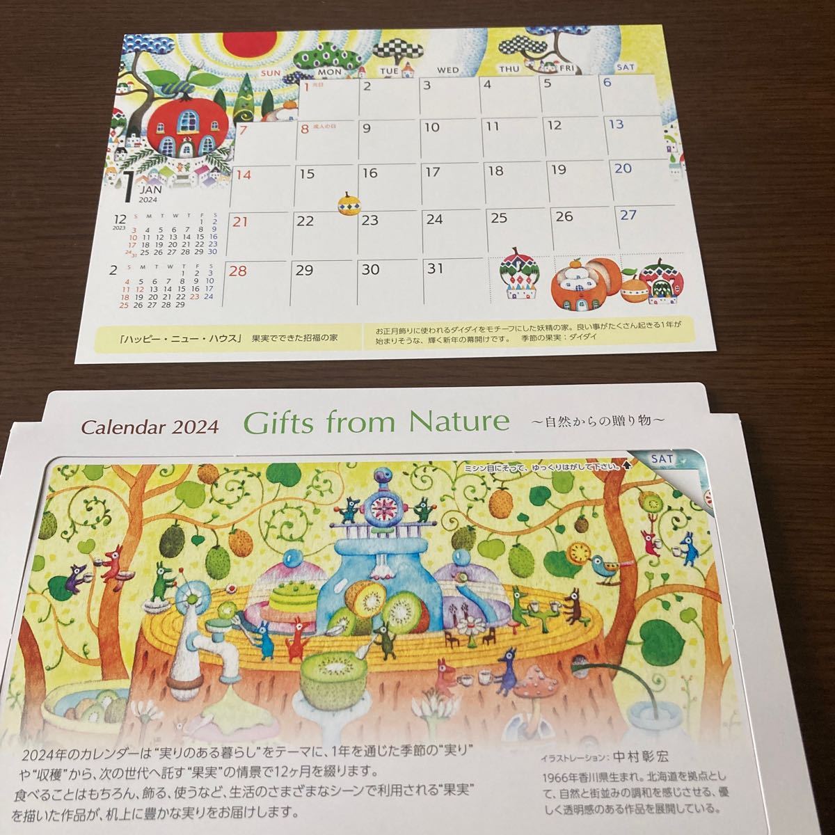 三井住友信託銀行　卓上カレンダー 2024 自然からの贈り物_画像3