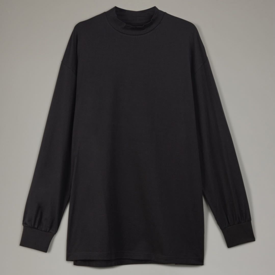  new goods 2023SS Y-3wa chair Lee MOCK NECK TEEmok neck long sleeve T shirt S.2.14 ten thousand black black H44787 men's Y3 cut and sewn free shipping 