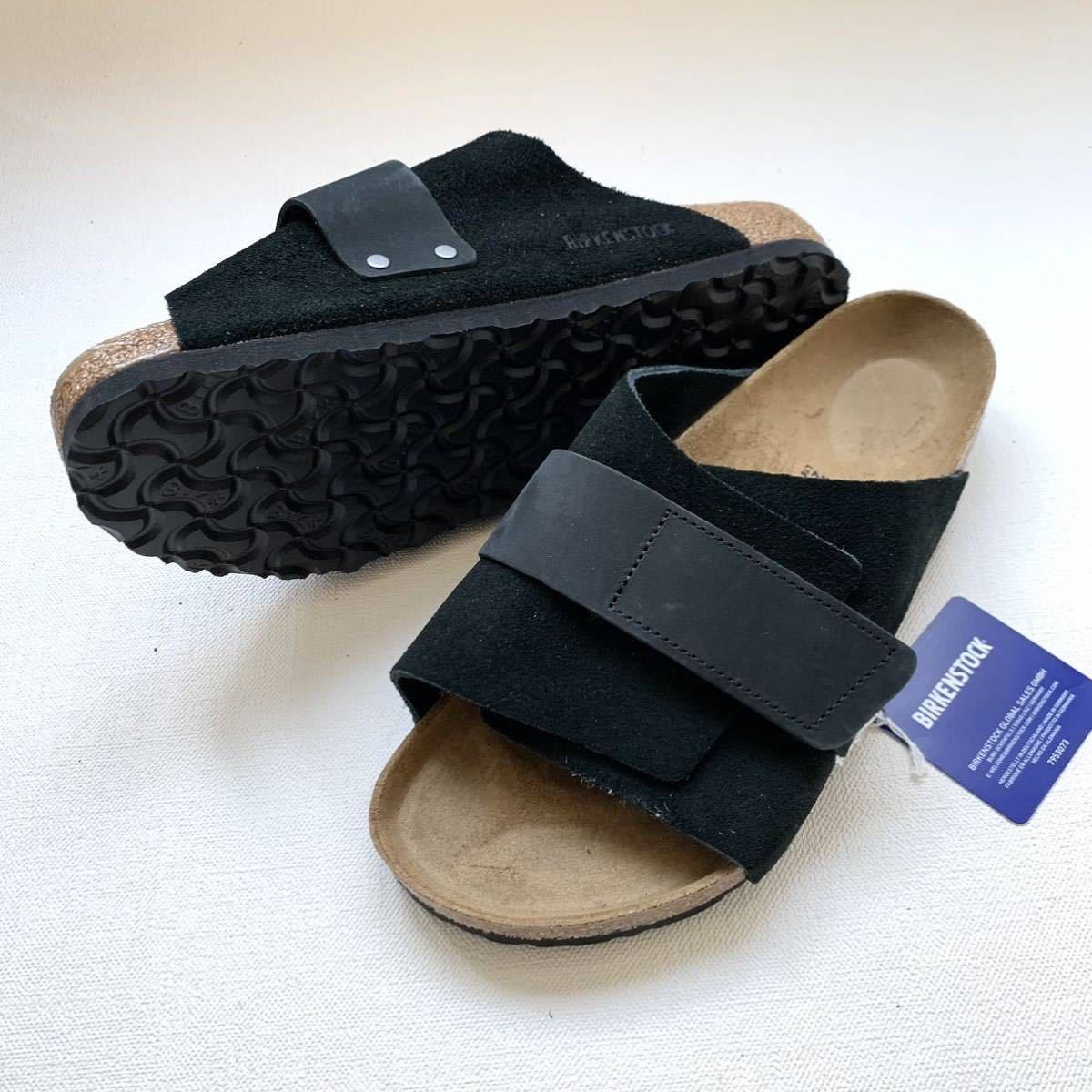 新品 BIRKENSTOCK ビルケンシュトック Kyoto キョウト ヌバック スエード レザー サンダル 45 定2.09万 29㎝ 黒 メンズ 1022350 送料無料_画像6