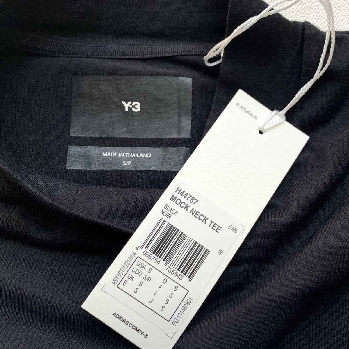 新品 2023SS Y-3 ワイスリー MOCK NECK TEE モックネック 長袖 Tシャツ S 定2.14万 黒 ブラック H44787 メンズ Y3 カットソー 送料無料_画像6