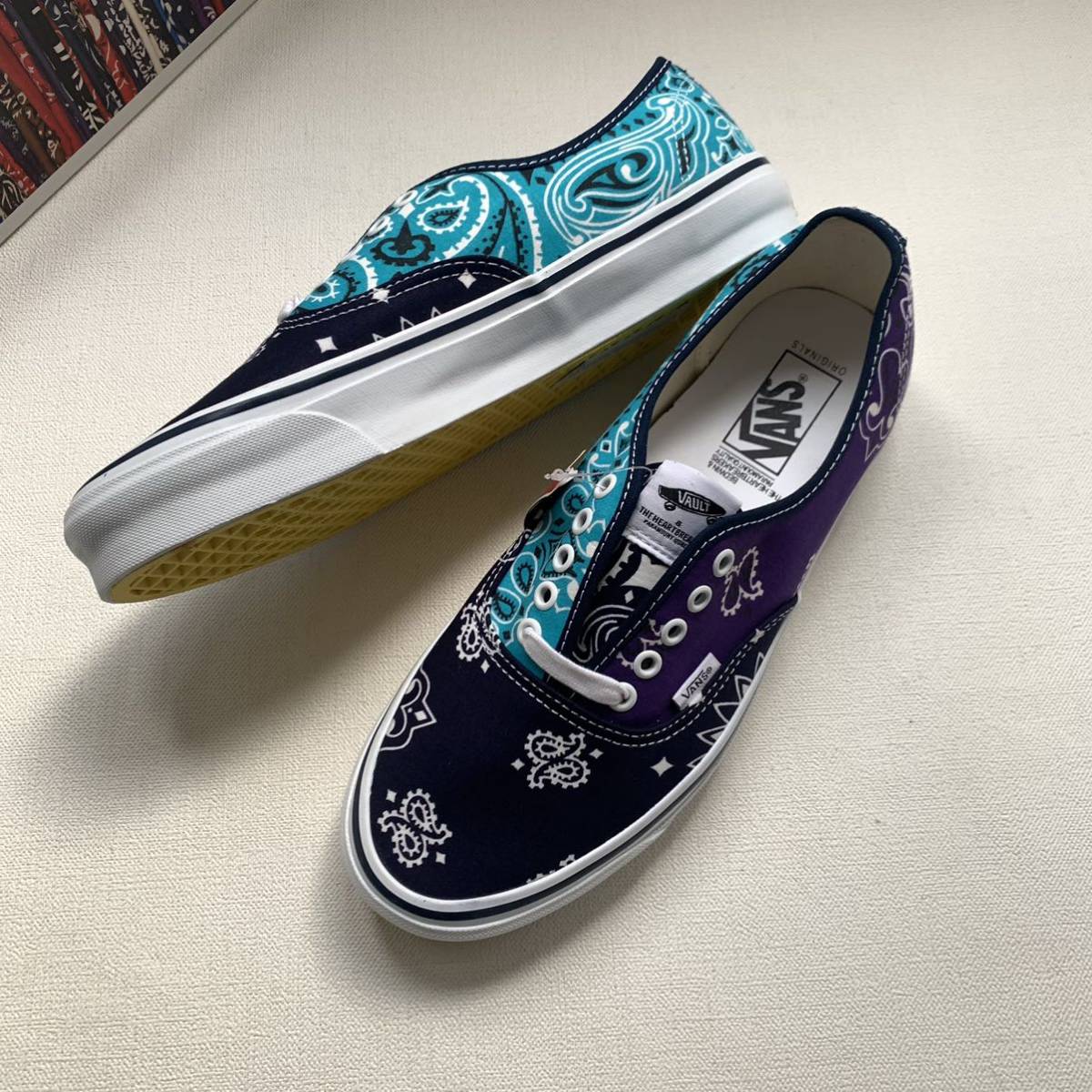 新品レア VANS VAULT バンズ ボルト BEDWIN ベドウィン コラボ UA Og Authentic Lx オーセンティック 29㎝ メンズ バンダナ柄 送料無料_画像4