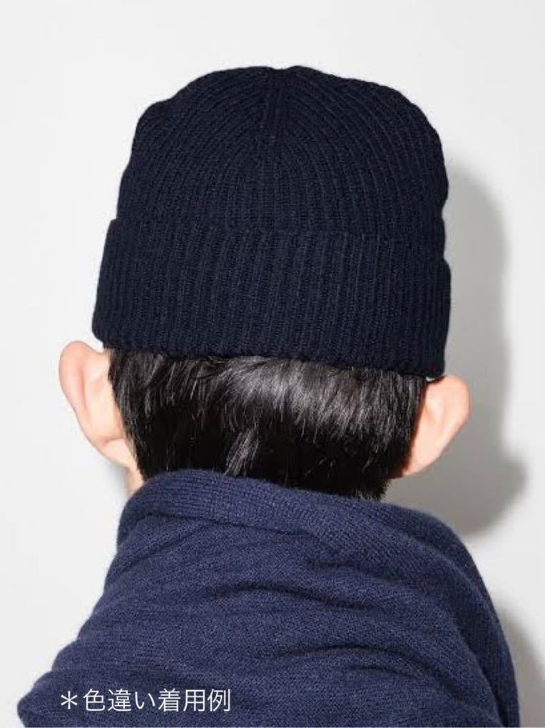 新品 Johnstons of Elgin ビーニー ネイビー 新品 カシミア100% Johnstons of Elgin ジョンストンズ リブ編