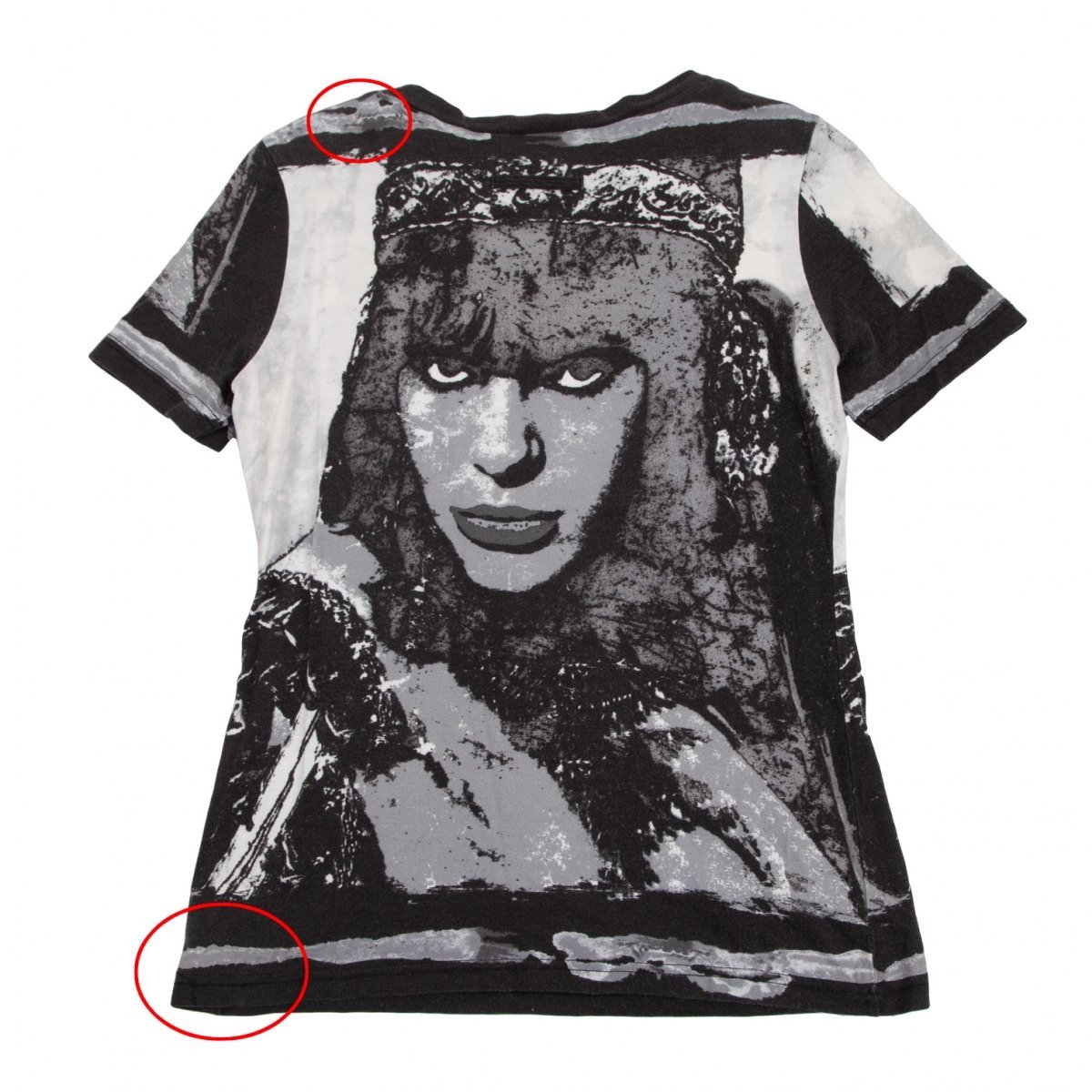 ジャンポールゴルチエJean Paul GAULTIER PARIS フェイスプリントTシャツ 黒白40_画像7