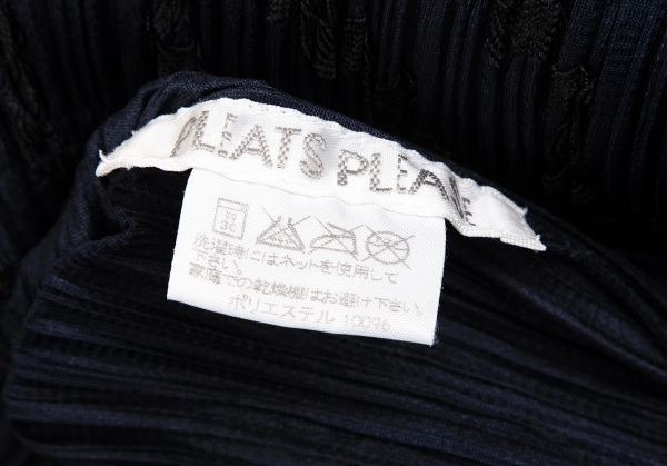 プリーツプリーズPLEATS PLEASE テーピングパッチシャツ 紺3 【レディース】_画像10
