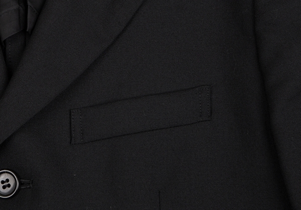ブラックコムデギャルソンBLACK COMME des GARCONS ウール七分袖ジャケット 黒S 【レディース】_画像7