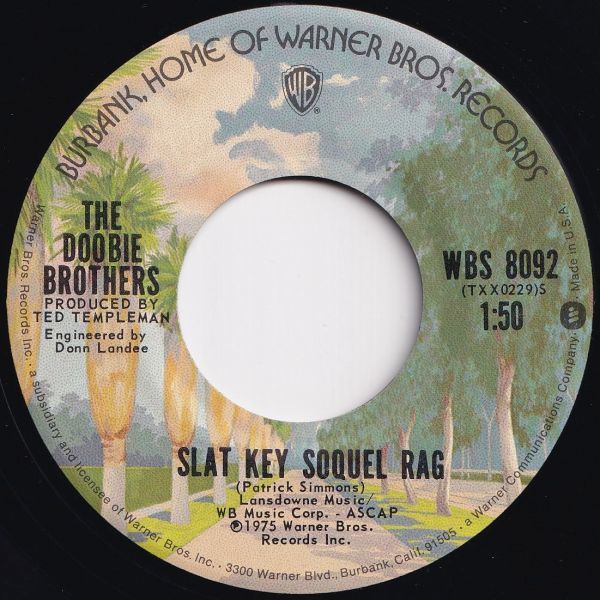 Doobie Brothers Take Me In Your Arms / Slat Key Soquel Rag Warner Bros. US WBS 8092 204916 ロック ポップ レコード 7インチ 45_画像2