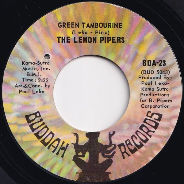Lemon Pipers Green Tambourine / No Help From Me Buddah US BDA-23 205001 ROCK POP ロック ポップ レコード 7インチ 45_画像1