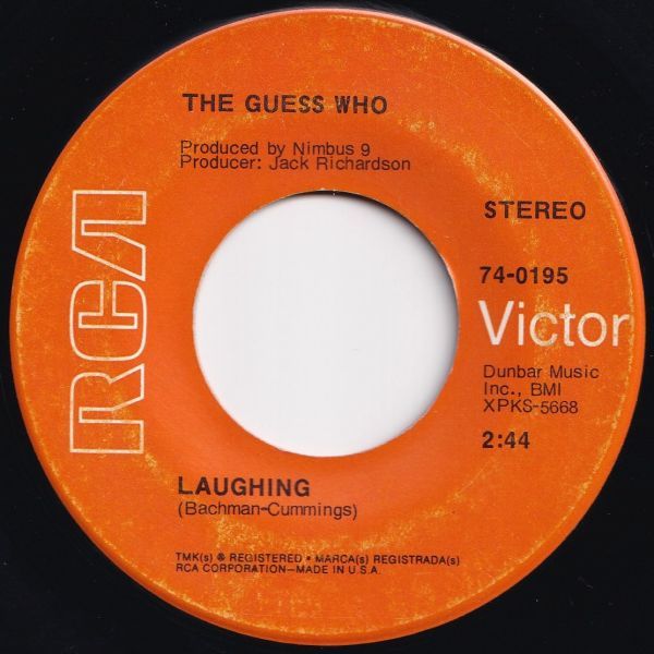 Guess Who Laughing / Undun RCA Victor US 74-0195 205058 ROCK POP ロック ポップ レコード 7インチ 45_画像1