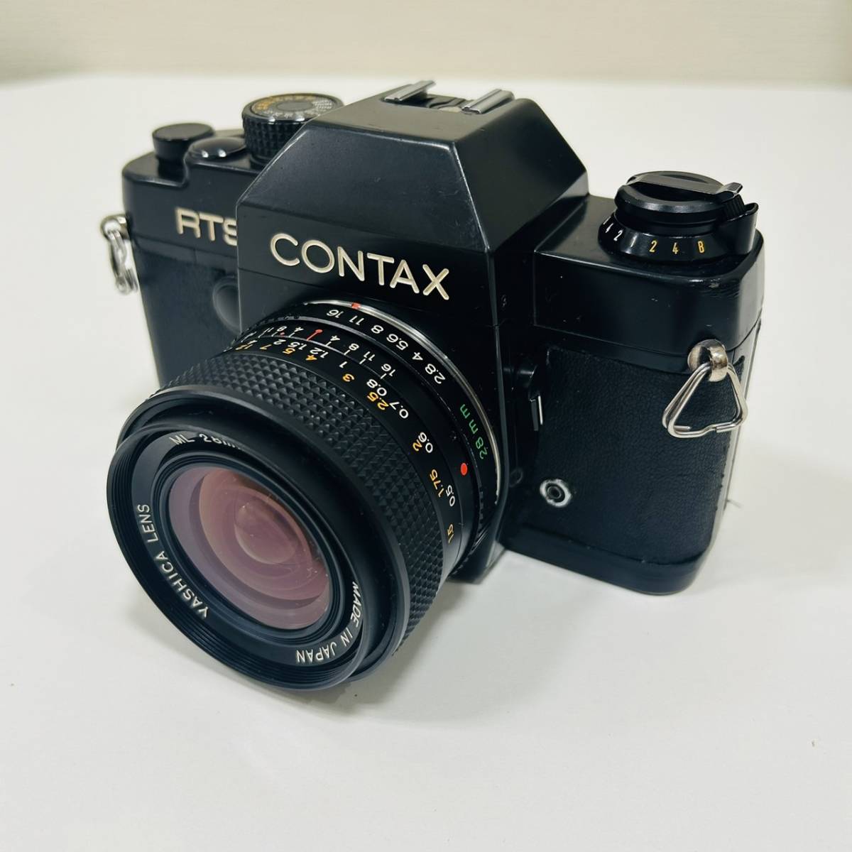 【BW 1823】 CONTAX コンタックス RTS レンズ YASHICA ヤシカ ML 28mm 1:2.8 一眼レフ フィルムカメラ 動作未確認 現状品_画像1