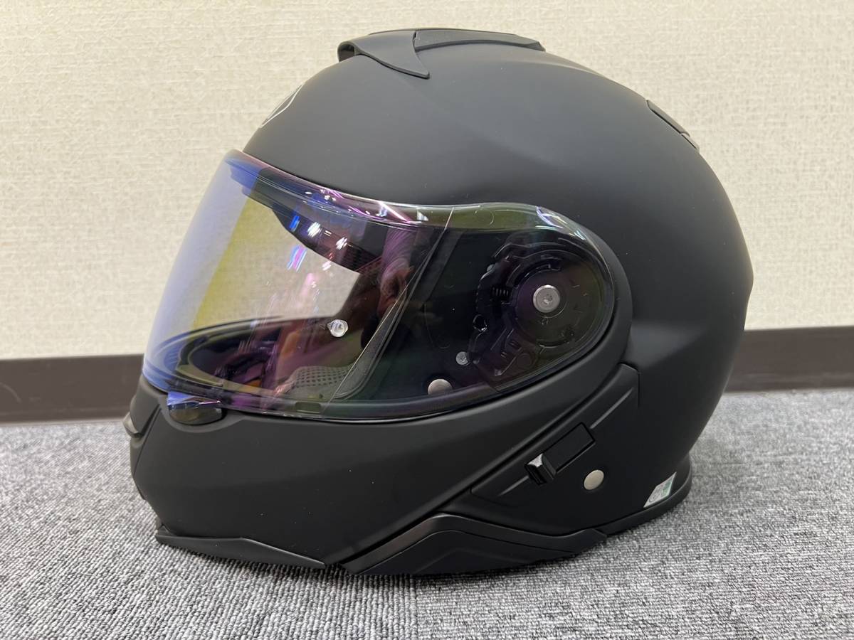 【DK-20957YB】SHOEI ショウエイ ショーエイ NEOTEC2 ネオテック2 マットブラック システムヘルメット Mサイズ 保存袋・純正シールド有_画像4