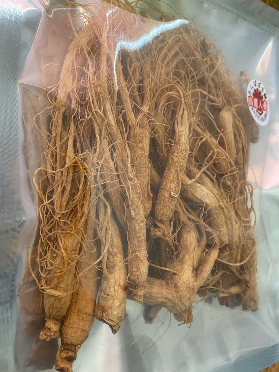 高麗人参100g 約15-20本 6年根長白山産高麗人参 野生環境露地 高麗人参