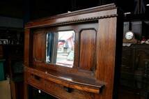  Англия / античный двери античный / корзина для рыбы to Lien / калильная сетка деталь калильная сетка зеркало зеркало камин рамка-оправа Британия производства R-61f