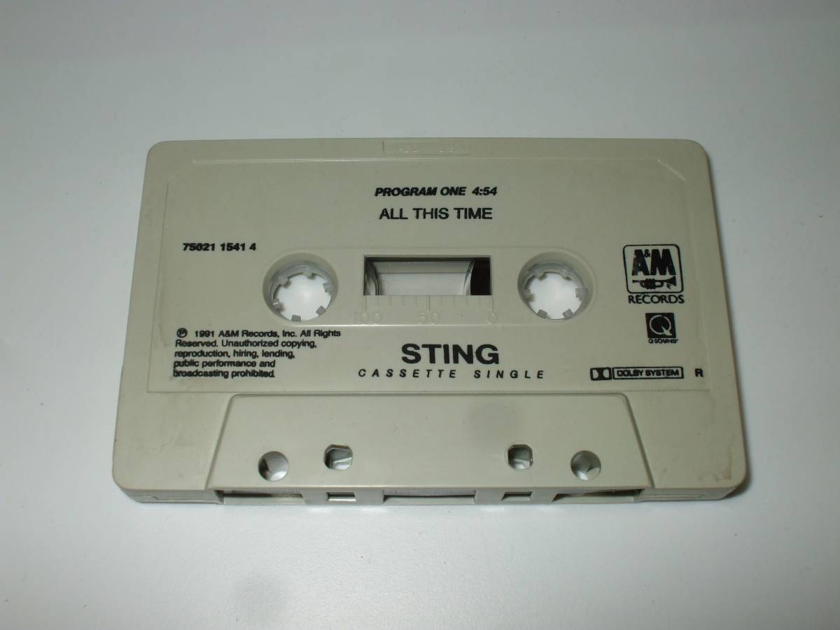 米国現地購入シングルカセット「STING」All This Time_画像3
