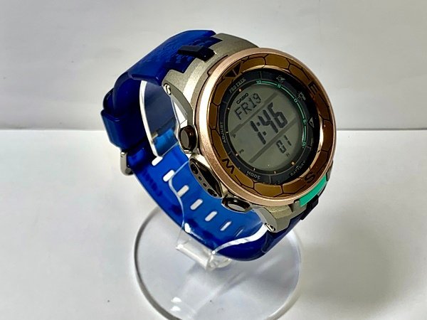 良品 CASIO カシオ PRO TREK プロトレック LIFE with BEACH デジタル PRG-330CC  ソーラー腕時計 稼働品の画像2