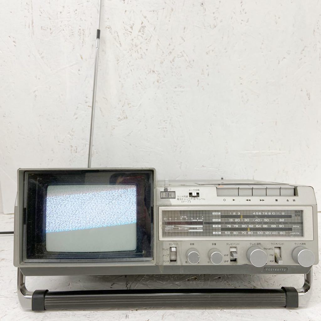 2 National カラーテレビ-ラジオ-カセット panacolor TH6-X30 【ジャンク】部品取り 昭和レトロ 1980年製_画像1