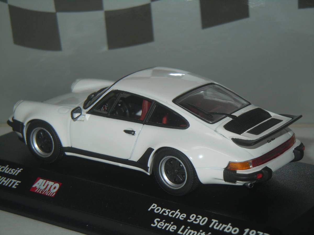 S=1/43☆AUTO hebdo特注PMA製 ポルシェ911ターボ/930ターボ'77(ホワイト):Porsche 911turbo/930turbo'77(WHITE)絶版希少・未使用新品！_画像3