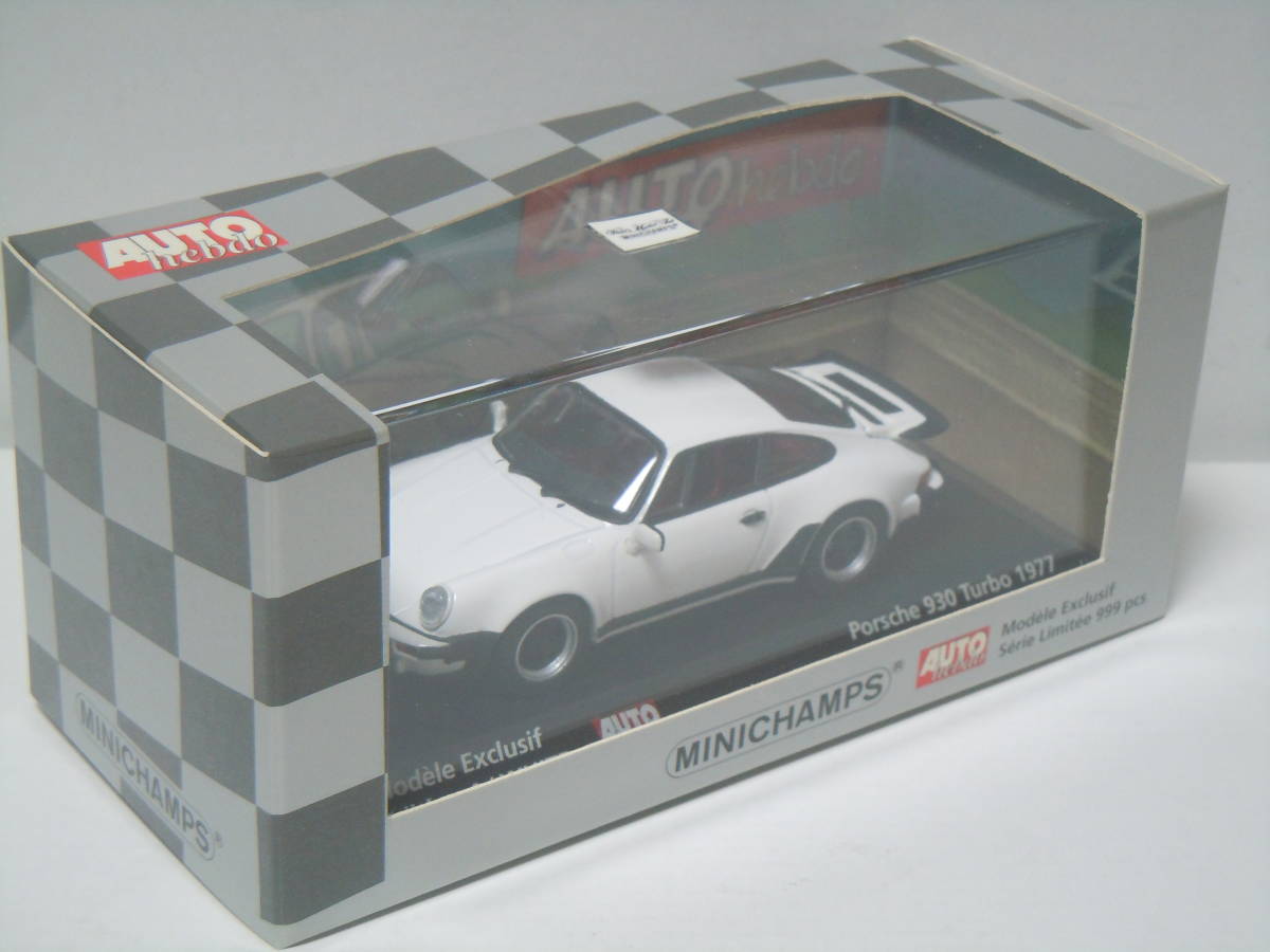 S=1/43☆AUTO hebdo特注PMA製 ポルシェ911ターボ/930ターボ'77(ホワイト):Porsche 911turbo/930turbo'77(WHITE)絶版希少・未使用新品！_画像10