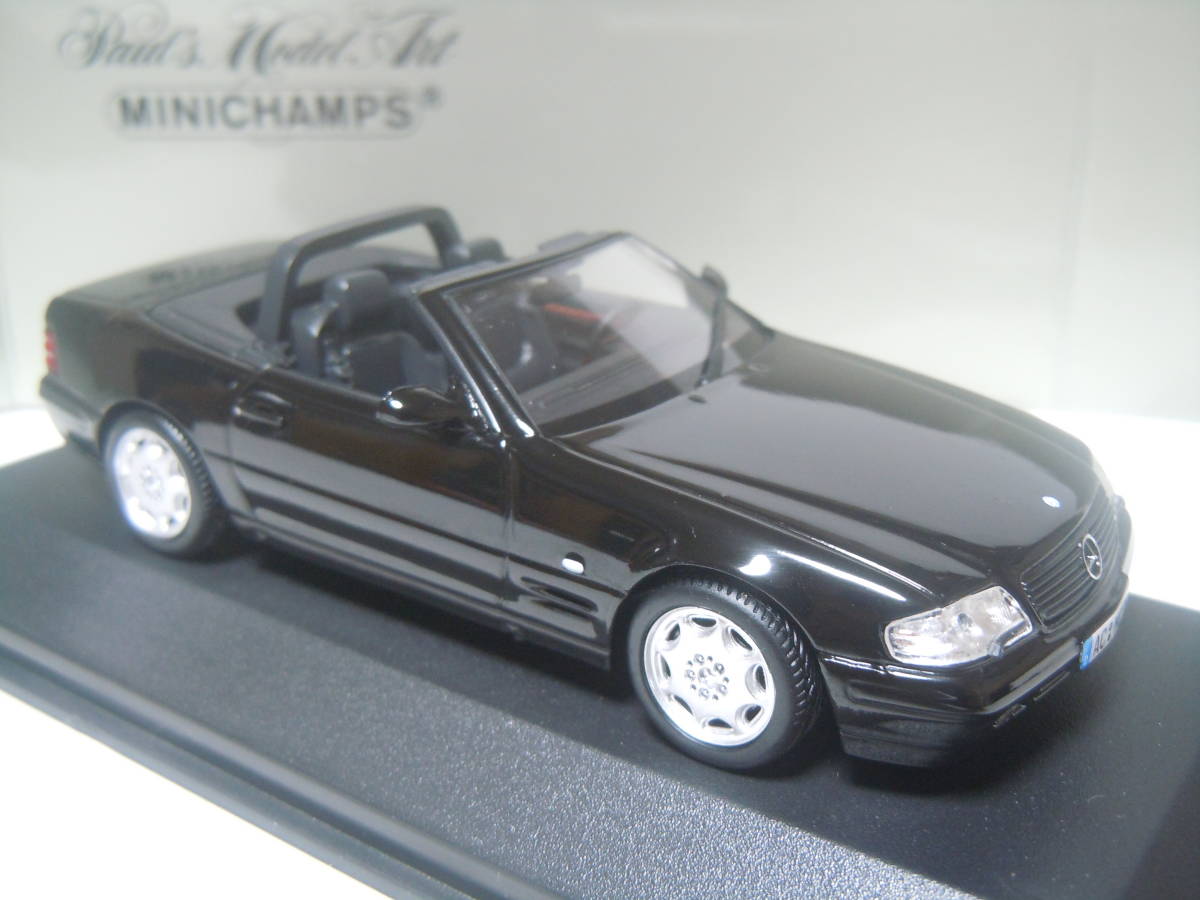 S=1/43☆PMA製 Mercedes-Benz 500SL/R129(Black):メルセデス・ベンツ500SL/R129(ブラック)ロールバー可動・未使用品！_画像6