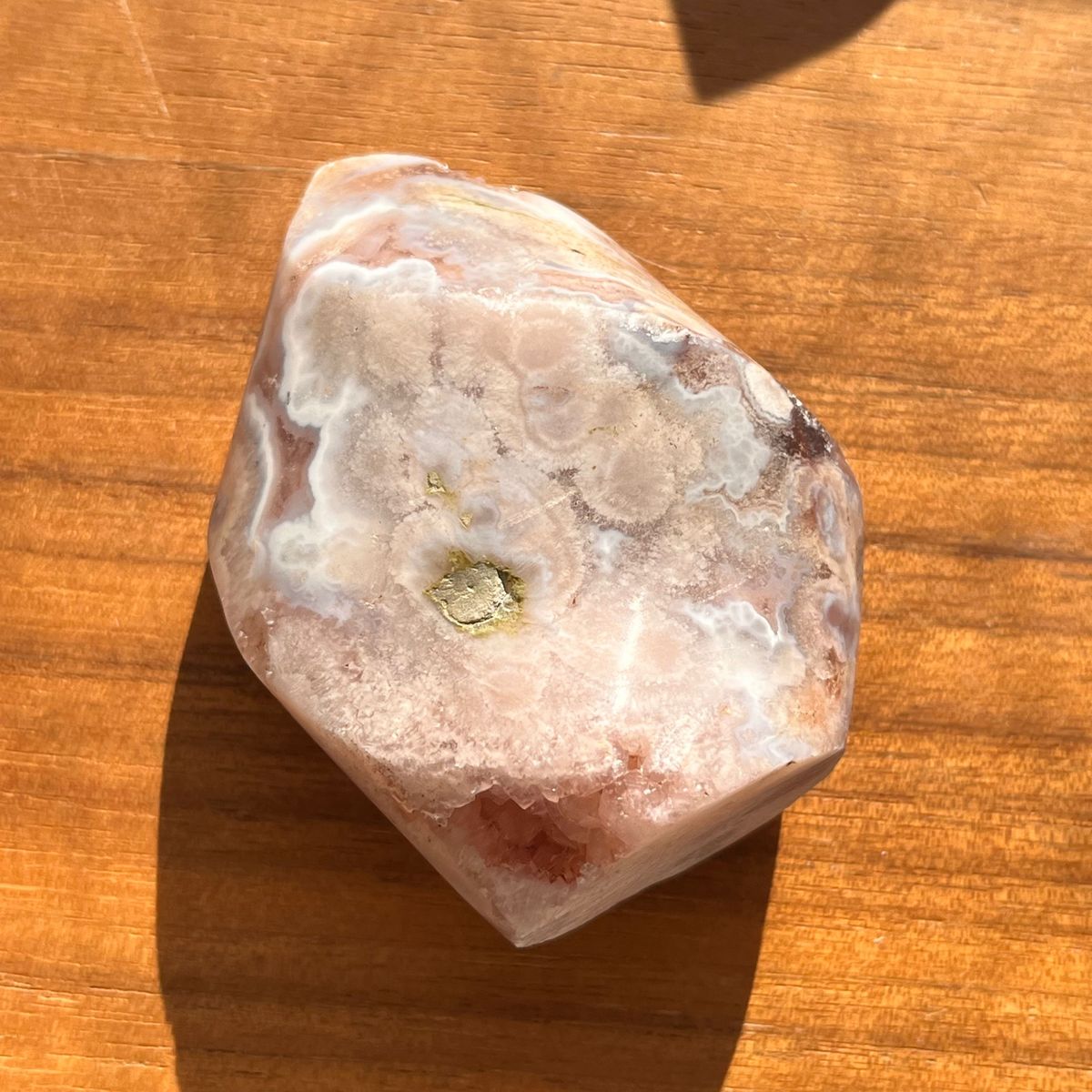 天然石 ピンクアメジスト桜瑪瑙共生フレイム 約109g