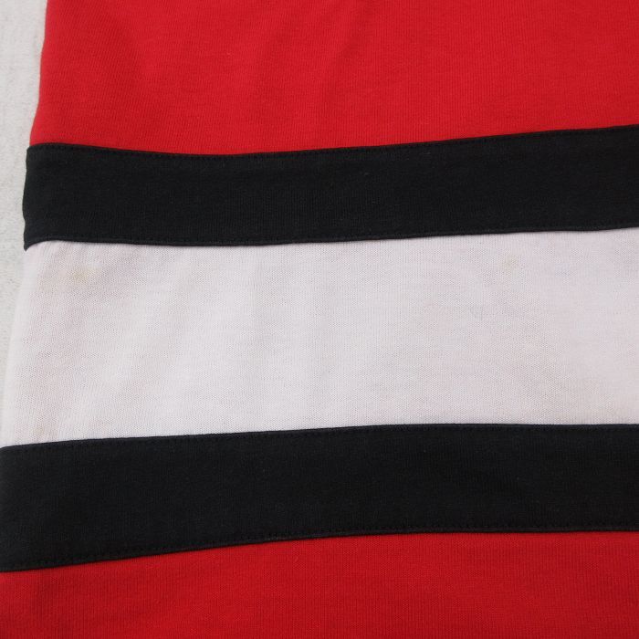 XL/古着 7分袖 ビンテージ Tシャツ メンズ 00s NHL デトロイトレッドウィングス 刺繍 ラグラン クルーネック ツートンカラー 赤他 レッ 3OF_画像5