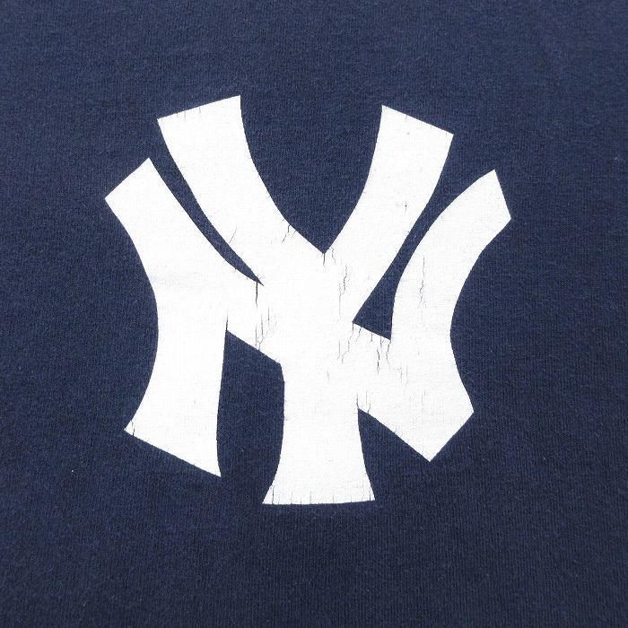 XL/古着 半袖 ビンテージ Tシャツ メンズ 00s MLB ニューヨークヤンキース デレクジーター 2 コットン クルーネック メジャーリーグ ベ_画像3